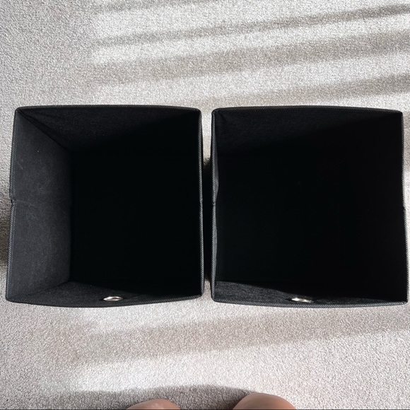 2 Matching Fabric Cube Storage Bins - Picture 4 of 8